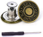 15 Sets Replacement Jeans Buttons, 17mm No-Sew Nailess Removable Metal Jeans Button Replacement Repair Combo V1188-WSZ-A-2733