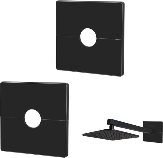 2 Pcs Plumbing Cover Plates, Square Shower Arm Flange Escutcheon Plate Wall Split Pipe Flange Cover Plate for V1188-WSZ-A-2772