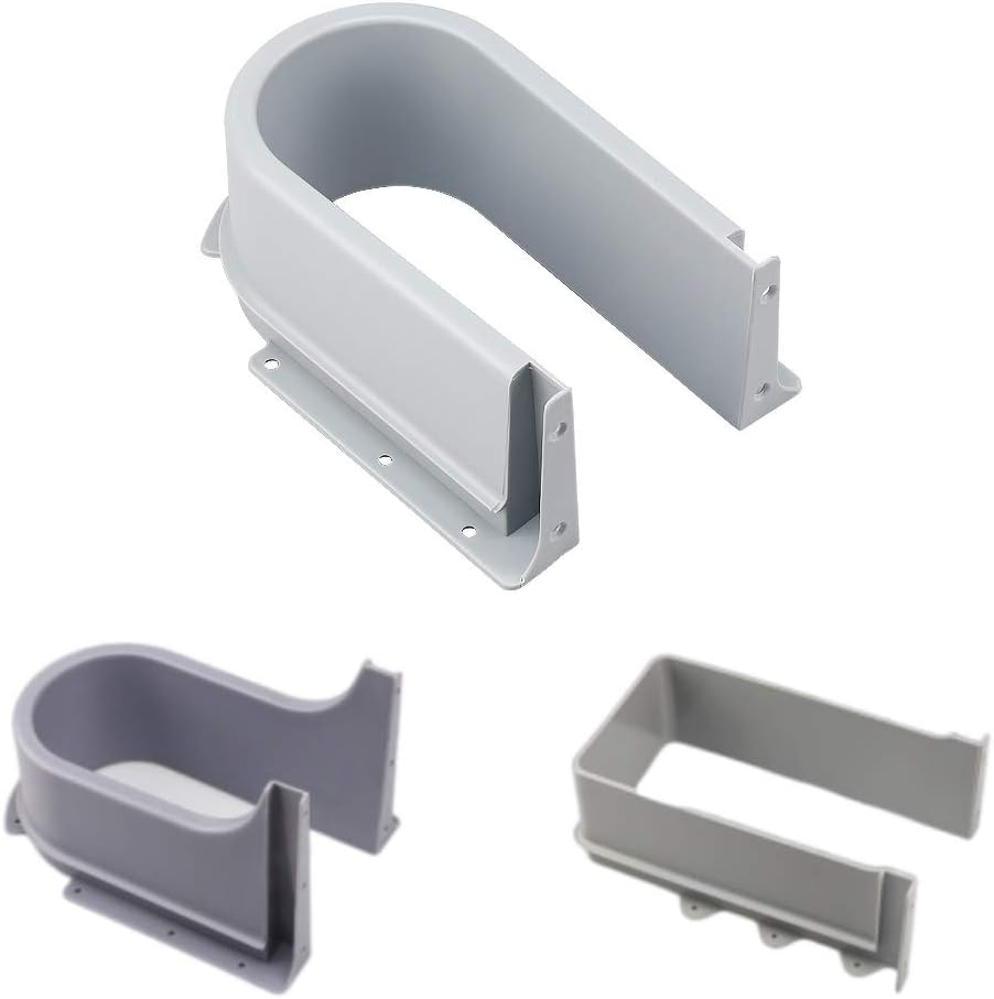 Plastic U Shape Under Sink Basin Drain Pipe Bath Cabinet Drawer Pull Out Bottom Cutout Cover Recessed U V1188-WSZ-A-503