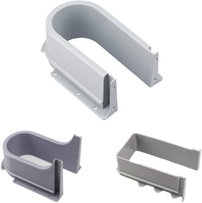 Plastic U Shape Under Sink Basin Drain Pipe Bath Cabinet Drawer Pull Out Bottom Cutout Cover Recessed U V1188-WSZ-A-503