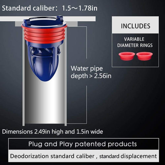 Shower Floor Drain Backflow Preventer One Way Drain Valve Sewer Core Patented Magnetic Drainage Insert Drain V1188-WSZ-A-540