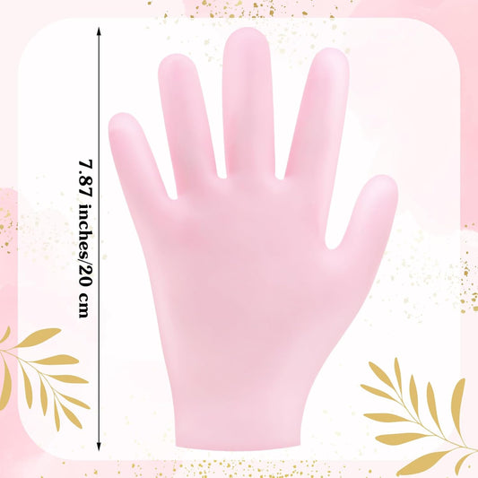 2 Pairs Silicone Gloves for Dry Cracked, Silicone Moisturizing Gloves for Women, Hand Care Silicone Gloves, V1188-WSZ-A-582