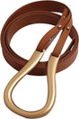 Women's Soft Leather Personality Big Buckle Thin Long Double Layer Waistbands Knotted Belt V1188-WSZ-A-820