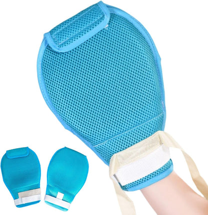 Dementia Restraint Gloves -2 Pcs, Adult No Scratch Mitts for Elderly Hand Safety Protective V1188-WSZ-A-825