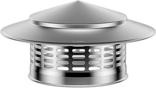 8 Inch Round Chimney Cap, 8 Inch Chimney Cap with Screen, Stove Pipe Topper, 304 Stainless Steel(Full Width: V1188-WSZ-A-996