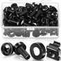 50 Pack M6 x 16 mm Rack Mount Cage Nuts, Screws and Washers Stainless Steel Black Server Rack Screws Square V1188-WTJ-AM-0006