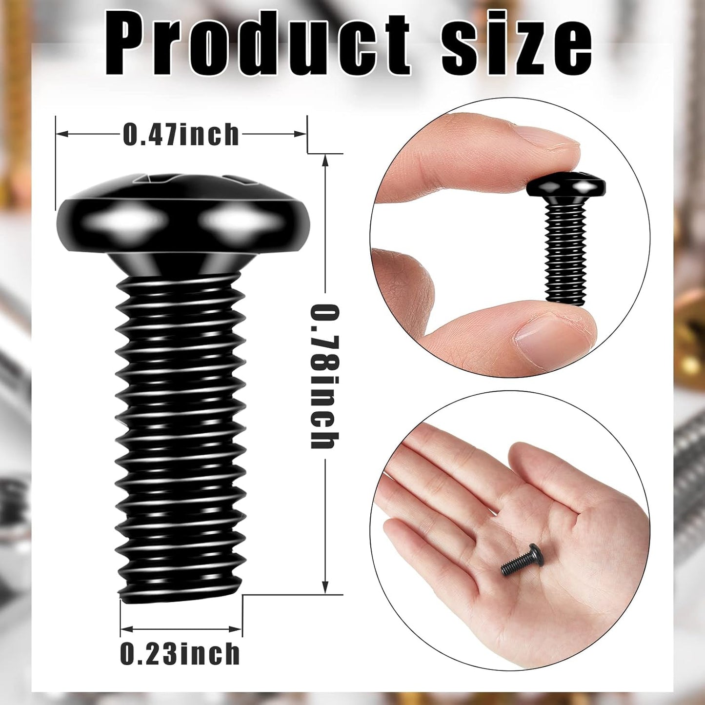 50 Pack M6 x 16 mm Rack Mount Cage Nuts, Screws and Washers Stainless Steel Black Server Rack Screws Square V1188-WTJ-AM-0006