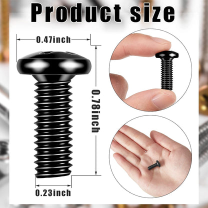 50 Pack M6 x 16 mm Rack Mount Cage Nuts, Screws and Washers Stainless Steel Black Server Rack Screws Square V1188-WTJ-AM-0006