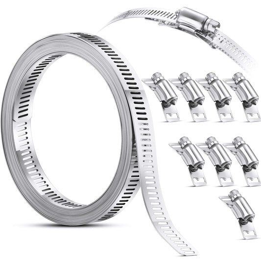 Hoses Clamps, Clamps Worm, Worm Clamps Stainless Steel, Large Hose Clamp Worm Drive Hose Clamps Adjustable V1188-WTJ-AM-0037