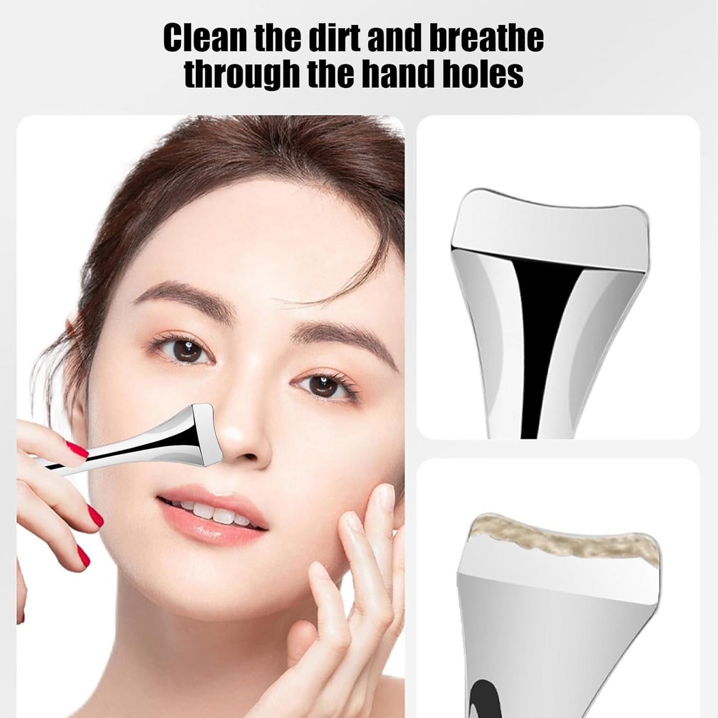 Blackhead Remover Tools, Pore Spatula, Nose Pore Scraper Manual Blackhead Squeezing Tool, Face Spatula for V1188-WTJ-FR-20556