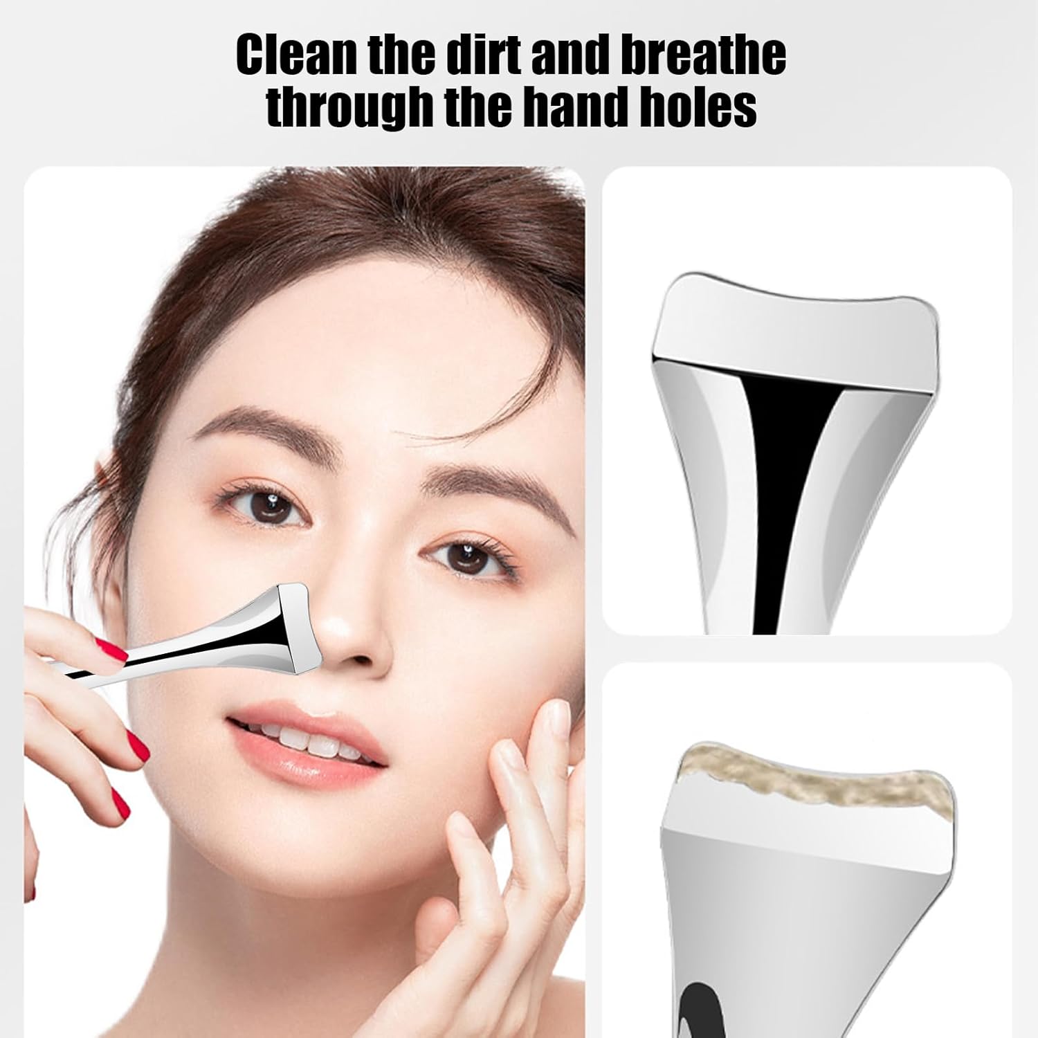 Blackhead Remover Tools, Pore Spatula, Nose Pore Scraper Manual Blackhead Squeezing Tool, Face Spatula for V1188-WTJ-FR-20556