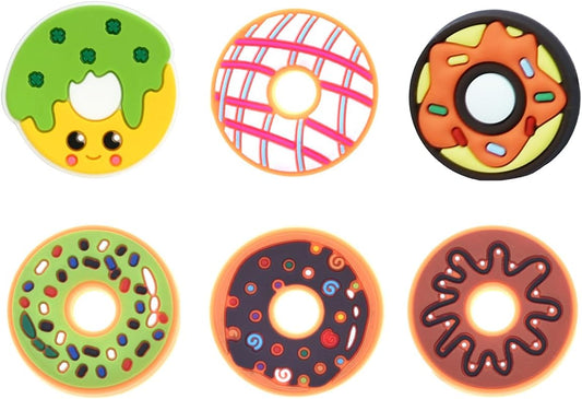 Donuts Shoe Charms fits for Clog Shoes Decoration, Sweet Cake Pins for Shoe & Bracelet Wristband Party Gifts V1188-WTJ-FR-21037