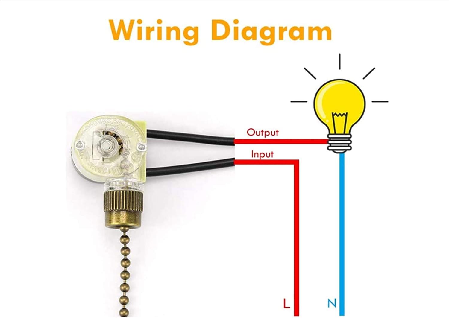 Ceiling Fan Light Switch Zing Ear Pull Chain Switch ZE-109 Fan Light Switch, On-Off Speed with Pull Chain V1188-WTJ-FR-21099
