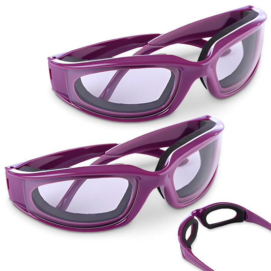 Onion Cutting Goggles Safety Glasses for Women - 2Pcs Onion Goggles for Women Dust Goggles Adult Airsoft Eye V1188-WTJ-FR-21146