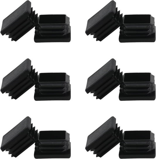 , 2 Inch 2x2 Square Tube End Cap Plastic Plugs 12 Pack, 2 Inch 2x2 Square Tubing Plug 2x2 Tube End Caps Fence V1188-WTJ-FR-21151