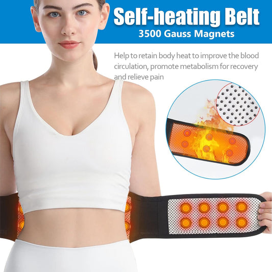 Heating Magnetic Therapy Back Brace Support Belt for Men Women, for Sciatica, Herniated Disc, Scoliosis Back V1188-WTJ-FR-21194