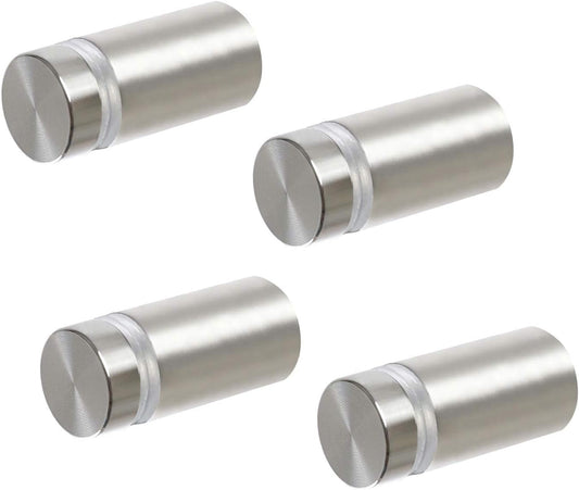Standoff Screws for Wall Mount Acrylic Picture Frame Hardware 1/2" x 1" Aluminum Silver Finish Nails for V1188-WTJ-FR-21246
