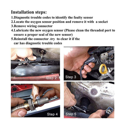 2Pcs Oxygen O2 Sensor Upstream Downstream Compatible with Honda CRV 2.4L L4 2007 2008 2009 Replacement for V1188-WTJ-LZZ-00564