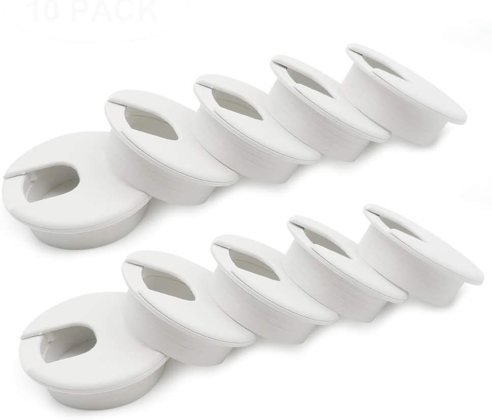 2" Desk Grommet(10 Pack), Wire Cable Hole Cover Plastic Wire Organizers for Office PC Computer Desk Cord V1188-WTJ-LZZ-00615