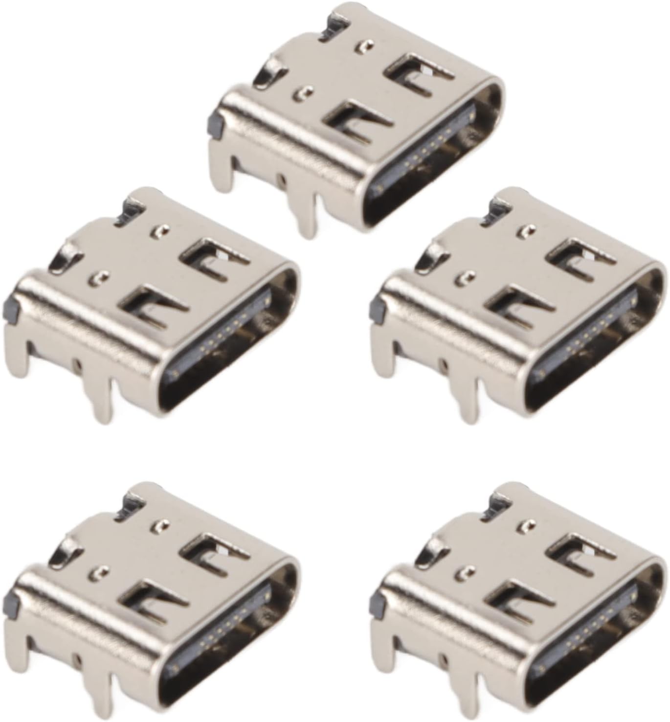 5pcs Type C Charging Port for, Replacement Controller USB C Charging Socket, Standard Type C Interface V1188-WTJ-LZZ-01493
