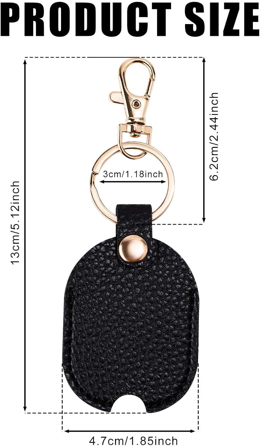 Leather Car Key Sleeve, Broken Loop Replacement PU Keychain Protector With Iron Ring, Auto House Cover V1188-WTJ-LZZ-01836