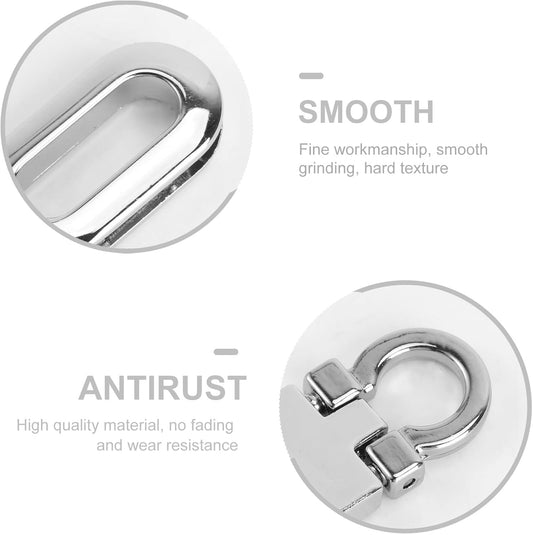 4Pcs Metal Hardware Purse Locks for DIY Handbag Shoulder Bag Closure Purse Making Supplies Assorted Color V1188-WTJ-LZZ-01980