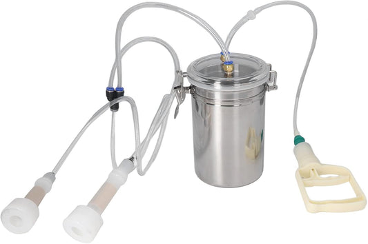 2L Goat Milking Machine, Large Capacity Manual Milking Machine Effort Saving Goat Milker Adjustable Pulsating V1188-WTJ-QDH-01279
