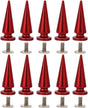 10Pcs 10x26MM Large Size Cone Spikes Punk Rivets Stud Screw Tree Shape Back Spikes for DIY Leather Shoes V1188-WTJ-QDH-01557