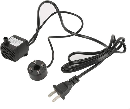Water Fountain Pump, 2W Submersible Pump with 4 Colorful Lights for Rockery Fountain Pool Garden Pond Fish V1188-WTJ-QDH-01569