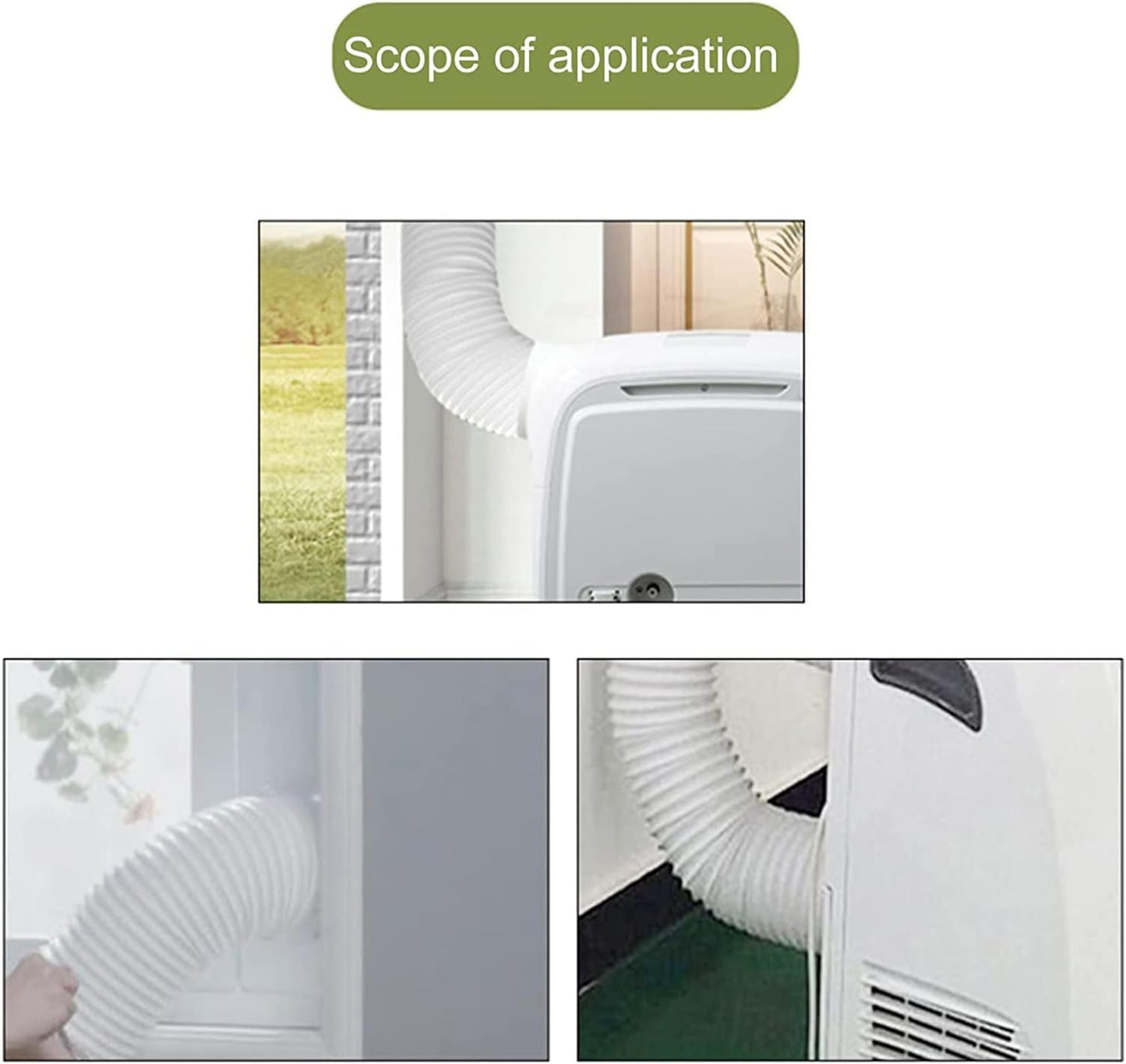 Air Conditioner Exhaust Duct Interface, Portable Air Conditioner Exhaust Hose Connector Adapter ABS Exhaust V1188-WTJ-QDH-01585