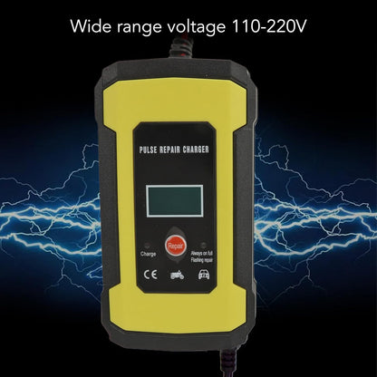 Pulse Repair Charger, Car Battery Charger Flame Resistant for Battery (US Plug) V1188-WTJ-SJH-0472