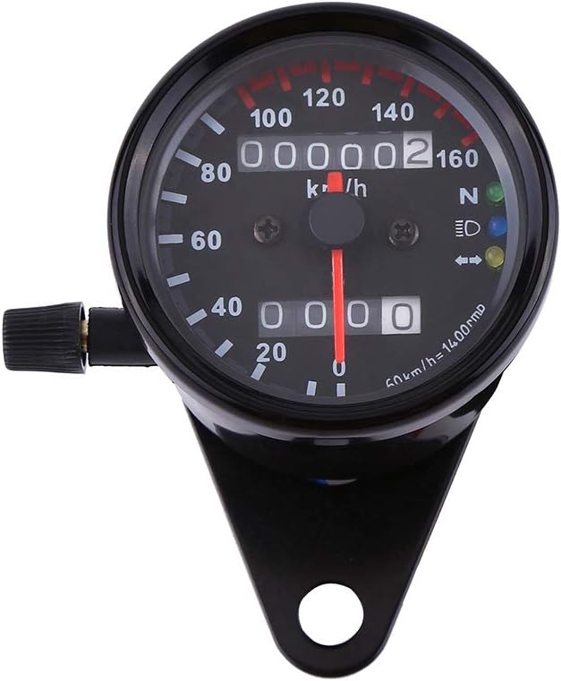 Motorcycle Odometer Speedometer Gauge Signal Dual Digital Display KM/H Universal 1pc(Black) V1188-WTJ-SJH-0494
