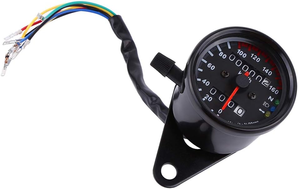Motorcycle Odometer Speedometer Gauge Signal Dual Digital Display KM/H Universal 1pc(Black) V1188-WTJ-SJH-0494