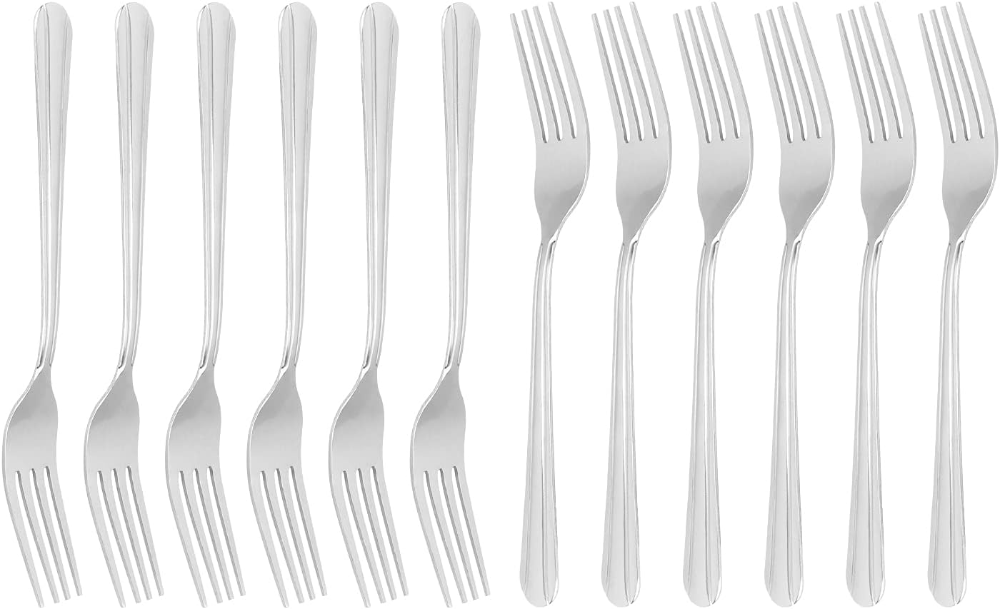 Heavy Weight Dinner Fork Set, 18-0 Stainless Steel 12-Piece, 7 Inches Table Forks V1188-WTJ-SJH-1118