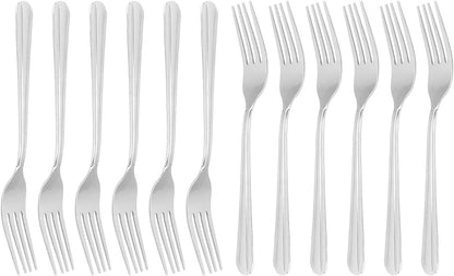 Heavy Weight Dinner Fork Set, 18-0 Stainless Steel 12-Piece, 7 Inches Table Forks V1188-WTJ-SJH-1118