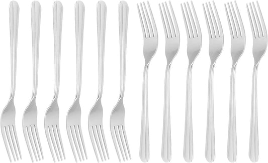 Heavy Weight Dinner Fork Set, 18-0 Stainless Steel 12-Piece, 7 Inches Table Forks V1188-WTJ-SJH-1118