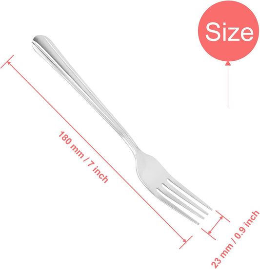 Heavy Weight Dinner Fork Set, 18-0 Stainless Steel 12-Piece, 7 Inches Table Forks V1188-WTJ-SJH-1118