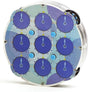 Speed Cube Clock M Magic Clock Transpsarent Blue Speed Clock Puzzle Educational Fidget Cube 3D Puzzle Toy V1188-WTJ-SJH-1134