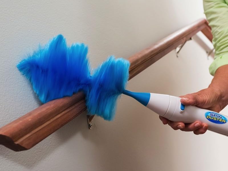 Hurricane 360 Electric Feather Spin Duster Feather Duster Adjustable Electric Dirt Dust Brush Removing Dust V1188-WTJ-SJH-1468