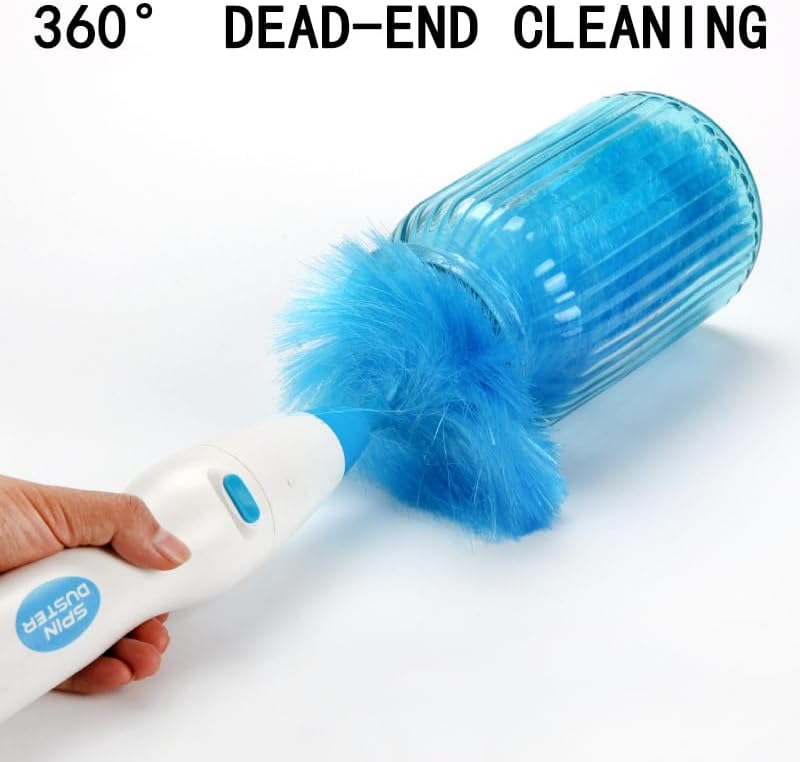Hurricane 360 Electric Feather Spin Duster Feather Duster Adjustable Electric Dirt Dust Brush Removing Dust V1188-WTJ-SJH-1468