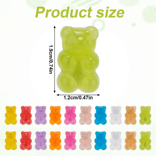 20pcs Luminous Gummy Bear Shoelace Charms, Cute Bear Shoe Charms Colorful Clog Pins Shoe Charms for Shoe V1188-WTJ-SJH-1624