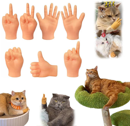 7-Pack Mini Hands for Cats, Tiny Hands for Cats,Crossed Cat Mini Hands,Small Elastic Hands for Cats,Mini V1188-WTJ-SJH-1771