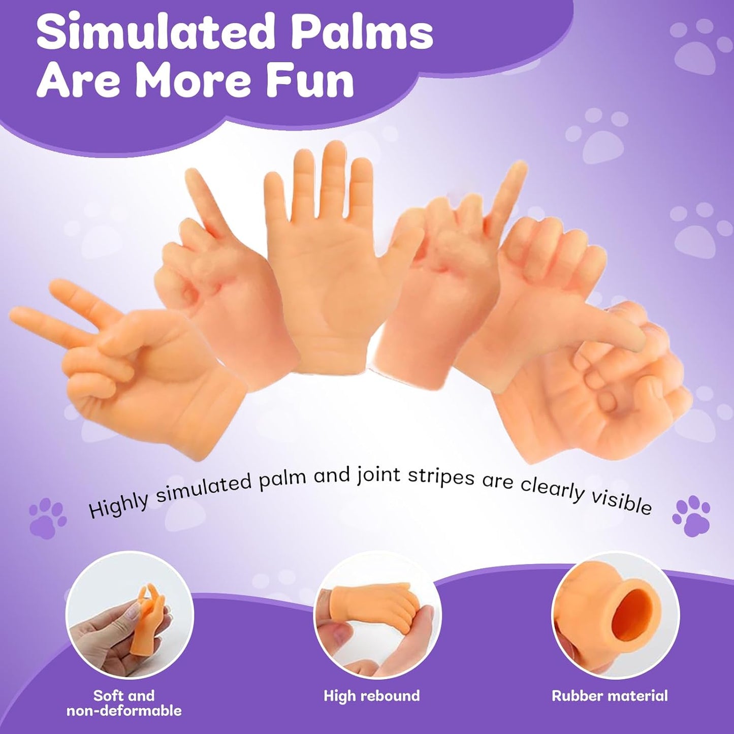 7-Pack Mini Hands for Cats, Tiny Hands for Cats,Crossed Cat Mini Hands,Small Elastic Hands for Cats,Mini V1188-WTJ-SJH-1771
