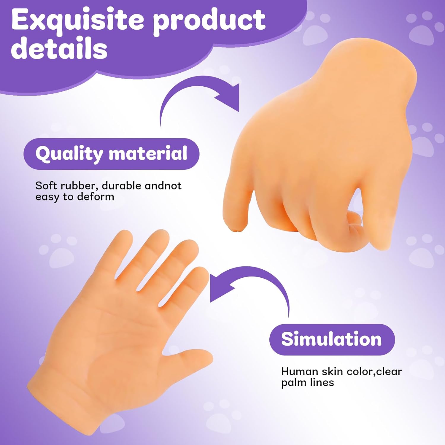 7-Pack Mini Hands for Cats, Tiny Hands for Cats,Crossed Cat Mini Hands,Small Elastic Hands for Cats,Mini V1188-WTJ-SJH-1771