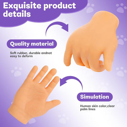 7-Pack Mini Hands for Cats, Tiny Hands for Cats,Crossed Cat Mini Hands,Small Elastic Hands for Cats,Mini V1188-WTJ-SJH-1771