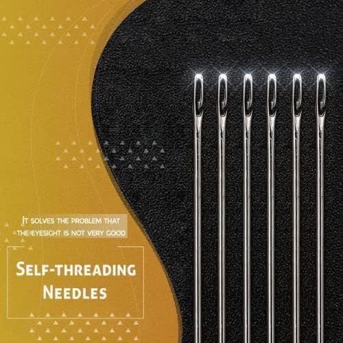 Self Threading Needles for Hand Sewing, Sewing Needles for Hand Sewing, Easy Side Threading Stitching Pins in V1188-WTJ-SJH-2071