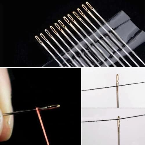 Self Threading Needles for Hand Sewing, Sewing Needles for Hand Sewing, Easy Side Threading Stitching Pins in V1188-WTJ-SJH-2071