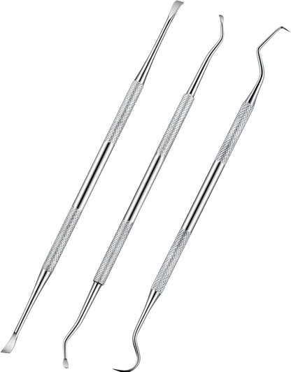 3 Pieces Dog Dental Tooth Scaler and Scraper Stainless Double Headed Tarter Removing Tool Scraper Pet Teeth V1188-WTJ-TLK-0056