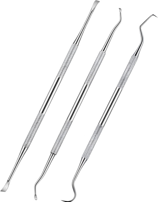 3 Pieces Dog Dental Tooth Scaler and Scraper Stainless Double Headed Tarter Removing Tool Scraper Pet Teeth V1188-WTJ-TLK-0056