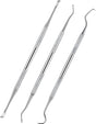 3 Pieces Dog Dental Tooth Scaler and Scraper Stainless Double Headed Tarter Removing Tool Scraper Pet Teeth V1188-WTJ-TLK-0056